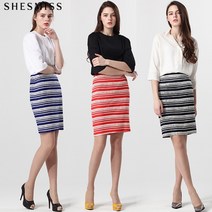 쉬즈미스 쉬즈미스(SHESMISS) 마린레이디 스트라이프 스커트 (택가격:78000원)