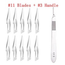 1/10Pcs 탄소 강철 핸들 블레이드 키트 조각 칼 수리, 10 Set 2, 10개 24호