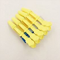크리닉패드 남자 옆머리 누르기 다운펌 호일워크 다운핏 샴푸대 목받침 5pcs 악어 헤어 클립 프로 이발사 미용 클램프 발톱 헤어 단면 클립 악어 머리핀 살롱 스타일링 액세서리, 협력사, 노란색
