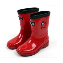 크루원 아동 PVC 장화 레드 학생 레인부츠 남아신발 어린이 갯벌부츠 여름부츠