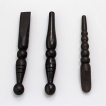 휴대용 고급 나무 지압봉 흑단봉 3종 세트 발건강 발바닥 손바닥 손 지압 마사지기 안마봉, 1.흑단봉 3종 세트