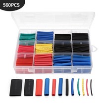 560 종 열 수축 튜브 세트 - 플라스틱 박스 포함 Heat Shrink Tube (전기 배선 각종 생활 전선 보호 절연 테이프 연결 이음새 고정) 0.1%의 비밀
