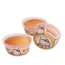 HELLOKITTY(켈티캣) 라이선스 셰프마펜 스몰케이크 종이받침 고온내성마펜컵 100개, KT1-100개