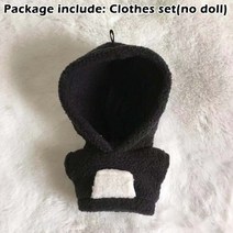 아이돌 인형옷 10cm 인형 bjd 인형 옷 세트 블랙 후드 돌 리사 백현 찬열 세훈 첸 d.o. 인형 액세서리 생일 선물, 까마귀