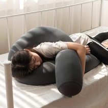 국내생산 잠잘오는 요술 코골이 배게 맞춤 인생 바디필로우, 04_뚱뚱이 바디필로우 U자형 (그레이)
