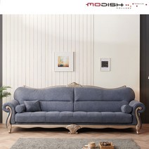 모디쉬갤러리 누박 원목가죽 명품 엔틱쇼파 알베르 1인용 4인용 스툴 고급 엔틱소파, 4인용 소파, 브라운투톤