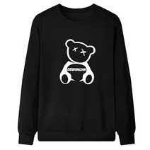 Sevenmoon 가을 트렌드 남녀공용 데일리 코디 커플 곰돌이 귀여운 캐릭터 캐주얼 긴팔 라운드 맨투맨