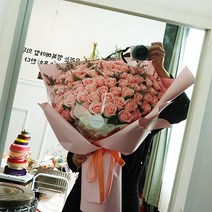핑크장미백송이 대형꽃다발