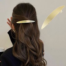 미다미 시커스 심플 메탈 올림머리 반머리 하이엔드 자동핀 (골드.실버)