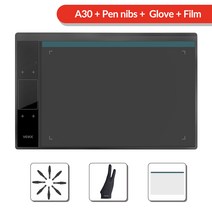 VEIKK A30 10X6 인치 그래픽 그리기 태블릿 8192 레벨 안드로이드 용 배터리 프리 펜 Windows MAC OS 디지, 한개옵션1, 02 A30 Film