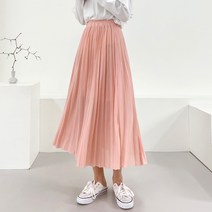 쏘옷 여성용 세라 A라인 밴딩 플리츠 스커트