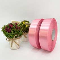 포장 리본 끈 제이제이리본 고밀도주자 2롤 45M (20mm 25mm), 25mm, 진분홍