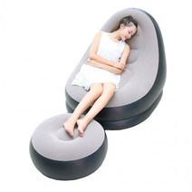 야외빈백 마약빈백 에어소파 원룸 캠핑용(펌프포함), 에어쇼파+손펌프-퍼플