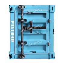 철제수납장 캐비넷 다용도실 맞춤 정리 철제서랍장 컨테이너 빈티지 철재 빈티지한 낮은, 3. 우유니블루