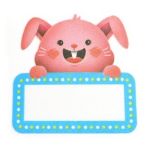 D 신학기 스티커 이름표 10개 12 지신 토끼 N 273 네임 사진 유치원 신발장, 스티커-원형-실버