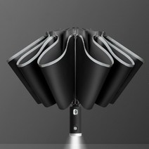전자동 거꾸로 접는 LED 우산 반사띠 우양산 민트 블랙 레드 블루