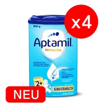 (대용량) 압타밀 킨더밀쉬 프로누트라 플러스 2단계 800g 4개_리뉴얼 분유_용량 꼭 확인하세요!!, 4개