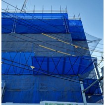 방염 PVC수직망 메쉬망 비계망 멀티망 PVC수직보호망 (1.87M x 10M), 청색