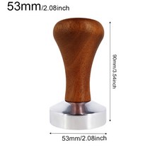 도징링 커피 탬퍼 탬핑용품 커피 탬퍼 바리 스타 에스프레소 51mm/53mm/5mm 플랫 탬퍼베이스 프레스 실리콘, 02 luminum 53mm