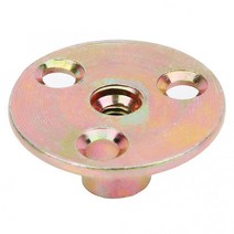 캡 머리접시 너트 볼트 M6/M8/M10 T 아연 도금 철 3 홀 플랜지 고정 너트 목공 가구 연결 패스너 부품 라운드베이스 티 너트 5 개, M10, 1개