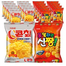 크라운 콘칩 44g x 10개입 + 신짱 73g x 10개입, 1세트