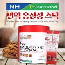 김포 파주 농협 홍삼 정 6년근 스틱 + 쇼핑백 포함 (사은품 증정) KOREAN RED GINSENG, 4박스(400포)
