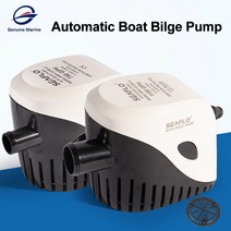 1마력모터 수중펌프 양수기24V 750GPH 마그네틱 플로트 스위치가있는 자동 보트 빌지 펌프 해양 배관 전기, 한개옵션0