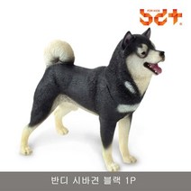 반디 시바견 블랙 1P 소프트 동물 장난감 모형 개