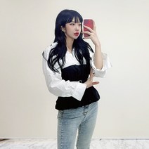 VANANA2 여성용 루즈 소프트 피치 셔링셔츠