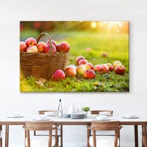 돈들어오는 금전운 재물운 풍성한 사과그림 12종 캔버스액자 회장님되는 그림 캔버스액자 주방 거실 풍수인테리어, 11. 컬러사과 바구니