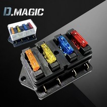 차량용 휴즈박스 기본형 4구 소켓 케이스 DIY, 1개
