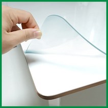 블루몬스터 맞춤 투명 유리대용 식탁매트 책상 데스크 매트 3mm, 사각, 50cm x 210cm (라운딩가능)