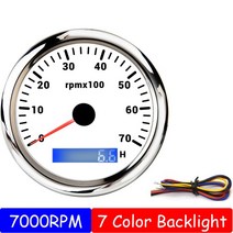 타코메타 타코미터 Тахометр автомобильный 7000RPM 85MM 타코미터 7 색 LED 자동차, 03 7000RPM WS