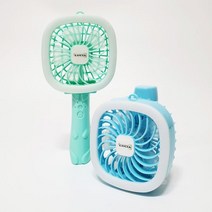 루시아 충전식 핸디선풍기(1+1) 접이식 미니 여름, 블루＋블루, 핸디팬