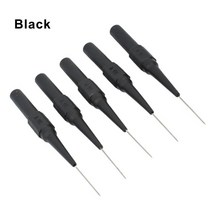 테슬라 코일 5pcs 멀티 미터 테스트 리드 확장 프로브 샤프 바늘 핀 블랙 레드 ecoflow emo 로봇 펠티어 bluetti baseus, 검은색