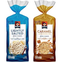 퀘이커 라이스 케이크 캐러멜 글루텐 프리 무지방 2종택1 QUAKER, Lightly Salted