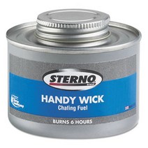 Sterno Handy Wick Chafing Fuel Can Methanol Six-Hour Burn - 24 cans per case. null, 1, N/A