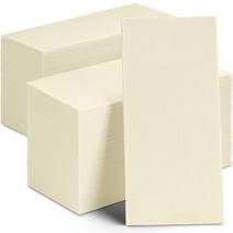 일회용 디너 냅킨 종이 30.5 x 43.2cm(12 17인치) 2겹 퀼트 컬러 결혼식 리셉션 파티 또는 이벤트용 (300 레드), 1200_Cream, Cream_1200