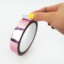 셀로판테이프 홀로그램 연핑크 테이프 2cm x 10m 꾸미기재료 팔찌만들기 테이프 엄마표미술놀이 창의력놀이 만들
