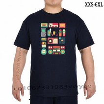 가정용게임기 휴대용 옛날 게임기 Techno Game PC T Shirt men Console Cassette Controller Telephone Vid, 02 Men blue_02 XS