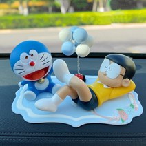 자동차 장식품 인싸템 차내 애니메이션 액세서리 Dora A꿈 수면 대웅 대쉬보드 카튜닝용품 여성 2870669203, 대웅 __블루 화이트 풍선 _형 블루