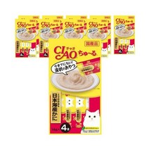 이나바 챠오츄르 고양이 간식 14g 4SC-76, 닭가슴살 + 게살 혼합맛, 40개