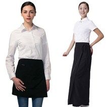 요들/핑클 랩끈 앞치마/미니/롱/미용/미용실/가운/유니폼/블랙/PK349/PK345/폴리에스테르 100%