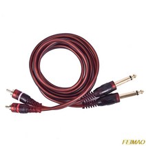 1 Pc 1.5M 잭 케이블 6.35mm Aux 6.5 잭-3.5 남성 믹서 앰프 스피커 스플리터