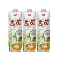 비코리치 유기농 코코넛 밀크 1000ml 첨가물 없는 100% 코코넛밀크 3개