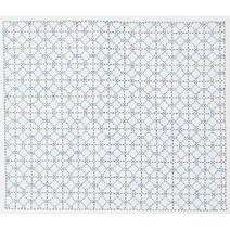 사시코 자수 호비라호비레 프린트천 - 비익우물 문양