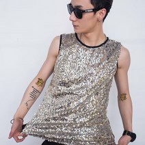 스팽글 나시 힙합 비보이 공연복 민소매