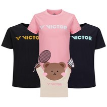 빅터 여성티셔츠 곰돌이티 V211RT-5322W 2021NEW 배드민턴상의