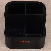 스탠드 펜 꽂이 모음 원형 슬림 사각 멀티 연필 볼펜 색연필 통 책상 위 필기구 정리 사무실 데스크 꾸미기, 기본, LUX 블랙
