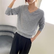 [VY] 여자 V넥 허리밴드 FW 클래식 긴팔티셔츠